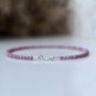 Lepidolite Round 3mm Faceted beads adjustable stacking bracelet | STK-4467