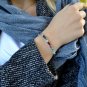Multi Agate Round 4mm Smooth beads adjustable stacking bracelet | STK-4686