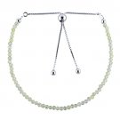Prehnite Round 2.5mm Faceted beads adjustable stacking bracelet | STK-5146