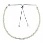 Prehnite Round 2.5mm Faceted beads adjustable stacking bracelet | STK-5146