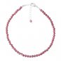 Red Garnet Round 3mm Faceted beads adjustable stacking bracelet | STK-5310