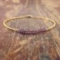 Amethyst Rondelle 2mm Faceted beads adjustable stacking bracelet | STK-0162