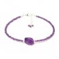 Amethyst Round 2-10mm Faceted beads adjustable stacking bracelet | STK-0181