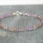 Ametrine Rondelle 3mm Faceted beads adjustable stacking bracelet | STK-0539