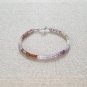 Auralite Rondelle 3mm Faceted beads adjustable stacking bracelet | STK-0957