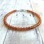 Baltic Amber Round 4mm Smooth beads adjustable stacking bracelet | STK-0997