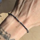 Dumortierite Round 3mm Smooth beads adjustable stacking bracelet | STK-2390