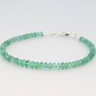 Emerald Rondelle 3.5mm Smooth beads adjustable stacking bracelet | STK-2446