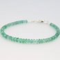 Emerald Rondelle 3.5mm Smooth beads adjustable stacking bracelet | STK-2446