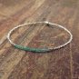 Emerald Rondelle 2.5mm Smooth beads adjustable stacking bracelet | STK-2451