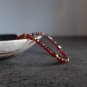 Garnet Rondelle 3.5mm Faceted beads adjustable stacking bracelet | STK-2952