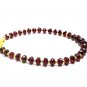Garnet Rondelle 4-5mm Faceted beads adjustable stacking bracelet | STK-2965