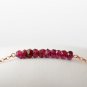 Garnet Rondelle 3.5mm Faceted beads adjustable stacking bracelet | STK-3005