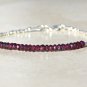 Garnet Rondelle 3.5mm Faceted beads adjustable stacking bracelet | STK-3015