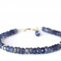 Iolite Rondelle 3.5mm Faceted beads adjustable stacking bracelet | STK-3689