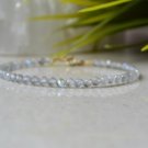 Labradorite Round 3mm Faceted beads adjustable stacking bracelet | STK-3878