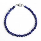 Lapis Lazuli Round 4mm Smooth beads adjustable stacking bracelet | STK-4173