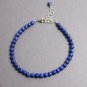 Lapis Lazuli Round 4mm Smooth beads adjustable stacking bracelet | STK-4174