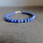 Lapis Lazuli Round 6mm Smooth beads adjustable stacking bracelet | STK-4181