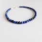 Lapis Lazuli Round 4mm Smooth beads adjustable stacking bracelet | STK-4245