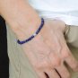 Lapis Lazuli Round 6mm Smooth beads adjustable stacking bracelet | STK-4248
