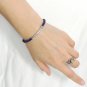Lapis Lazuli Round 4mm Smooth beads adjustable stacking bracelet | STK-4249