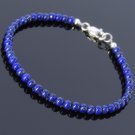 Lapis Lazuli Round 4mm Smooth beads adjustable stacking bracelet | STK-4252