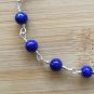Lapis Lazuli Round 4mm Smooth beads adjustable stacking bracelet | STK-4296