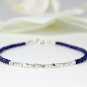 Lapis Lazuli Round 2mm Smooth beads adjustable stacking bracelet | STK-4297