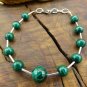 Malachite Round 6-10mm Smooth beads adjustable stacking bracelet | STK-4515