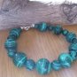Malachite Round 4-10mm Smooth beads adjustable stacking bracelet | STK-4518