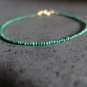 Malachite Rondelle 2mm Smooth beads adjustable stacking bracelet | STK-4519