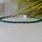 Malachite Round 2.5mm Faceted beads adjustable stacking bracelet | STK-4521
