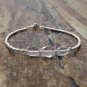 Morganite Oval 10x7mm Faceted beads adjustable stacking bracelet | STK-4619