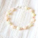 Multi Jade Round 4-6mm Smooth beads adjustable stacking bracelet | STK-4779