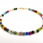 Multi Quartz Round 4mm Smooth beads adjustable stacking bracelet | STK-4793