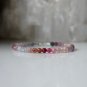 Multi Spinel Round 4mm Smooth beads adjustable stacking bracelet | STK-4852
