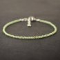 Peridot Round 2-2.5mm Faceted beads adjustable stacking bracelet | STK-5036