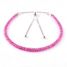 Ruby Rondelle 2.5-3mm Faceted beads adjustable stacking bracelet | STK-5355