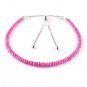 Ruby Rondelle 2.5-3mm Faceted beads adjustable stacking bracelet | STK-5355