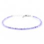 Tanzanite Round 2.5mm Faceted beads adjustable stacking bracelet | STK-5503