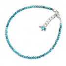 Turquoise Round 2.5mm Faceted beads adjustable stacking bracelet | STK-5550