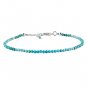 Turquoise Round 2.5mm Faceted beads adjustable stacking bracelet | STK-5551