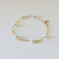 Amazonite Rondelle 4mm Faceted beads adjustable stacking bracelet | STK-0079