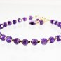 Amethyst Round 4.5-5mm Faceted beads adjustable stacking bracelet | STK-0163