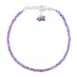 Amethyst Round 2-2.5mm Faceted beads adjustable stacking bracelet | STK-0186