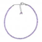 Amethyst Round 2-2.5mm Faceted beads adjustable stacking bracelet | STK-0273