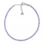 Amethyst Round 2-2.5mm Faceted beads adjustable stacking bracelet | STK-0273