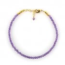 Amethyst Round 2.5-3mm Faceted beads adjustable stacking bracelet | STK-0279