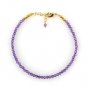 Amethyst Round 2.5-3mm Faceted beads adjustable stacking bracelet | STK-0279